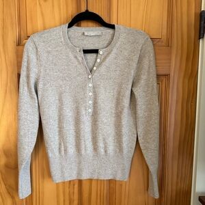 Everlane oatmeal cashmere Henley Sweater